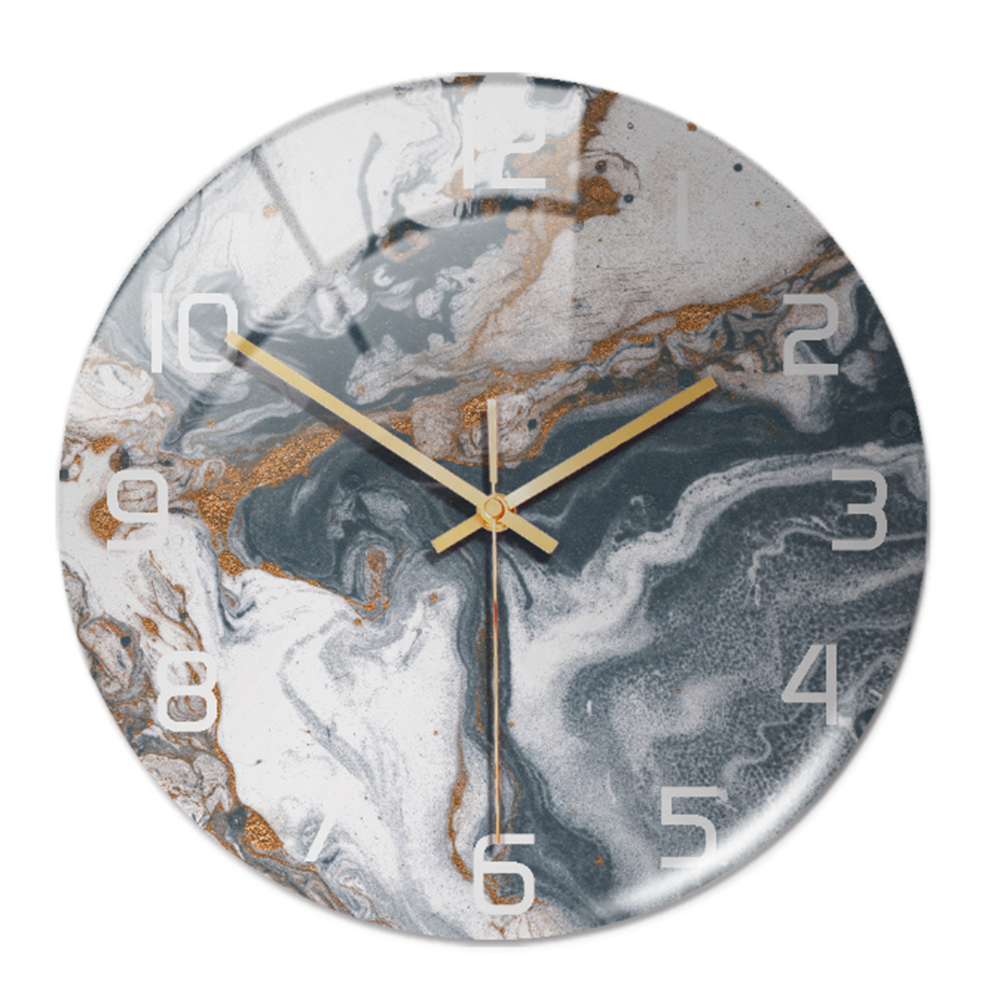 Elegant Marble Effect Wall Clock