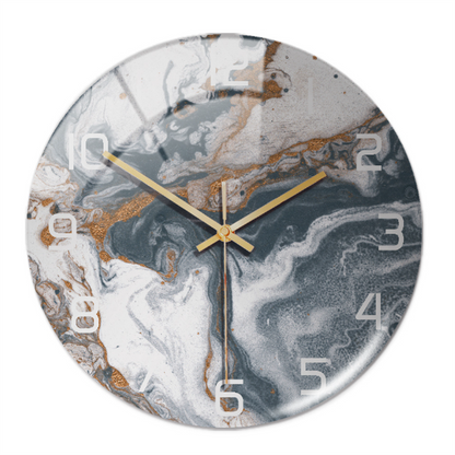 Elegant Marble Effect Wall Clock