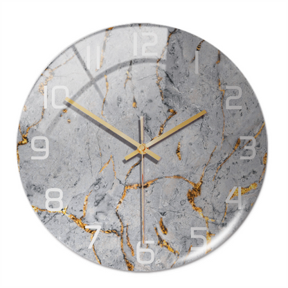 Elegant Marble Effect Wall Clock