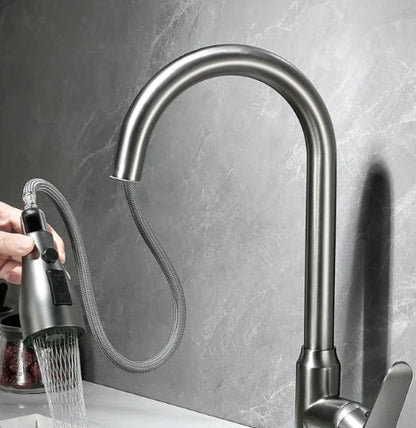 Sleek Touch Kitchen Faucet with Pull-Out Sprayer