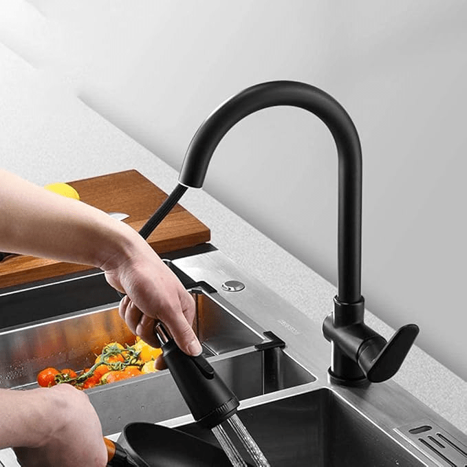 Sleek Touch Kitchen Faucet with Pull-Out Sprayer