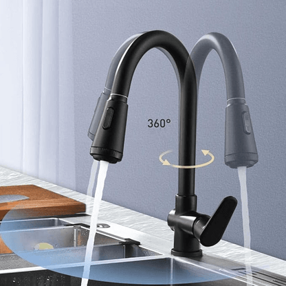 Sleek Touch Kitchen Faucet with Pull-Out Sprayer