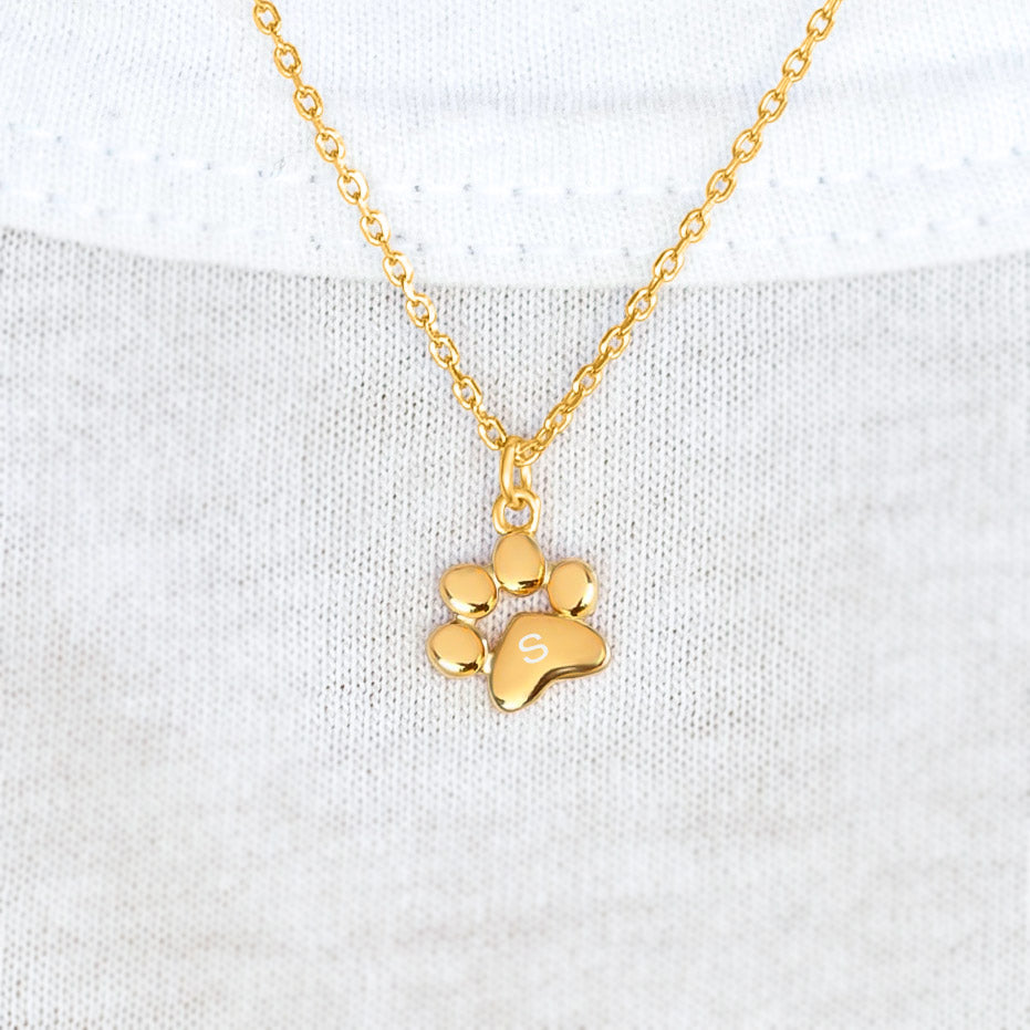 Petite Paw Charm Necklace for Animal Enthusiasts