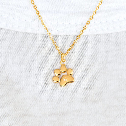 Petite Paw Charm Necklace for Animal Enthusiasts