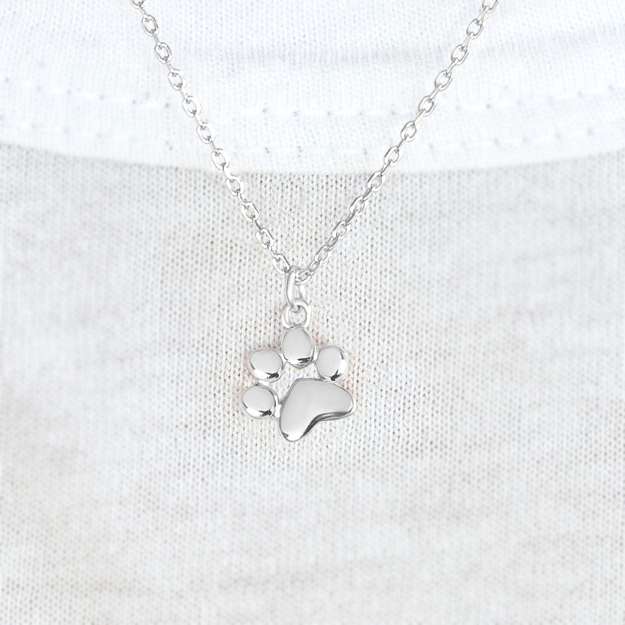 Petite Paw Charm Necklace for Animal Enthusiasts