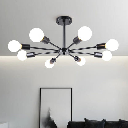 Modern Semi-Flush Mount Crystal Chandelier