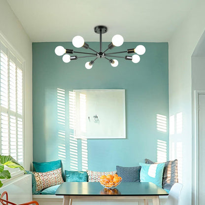 Modern Semi-Flush Mount Crystal Chandelier