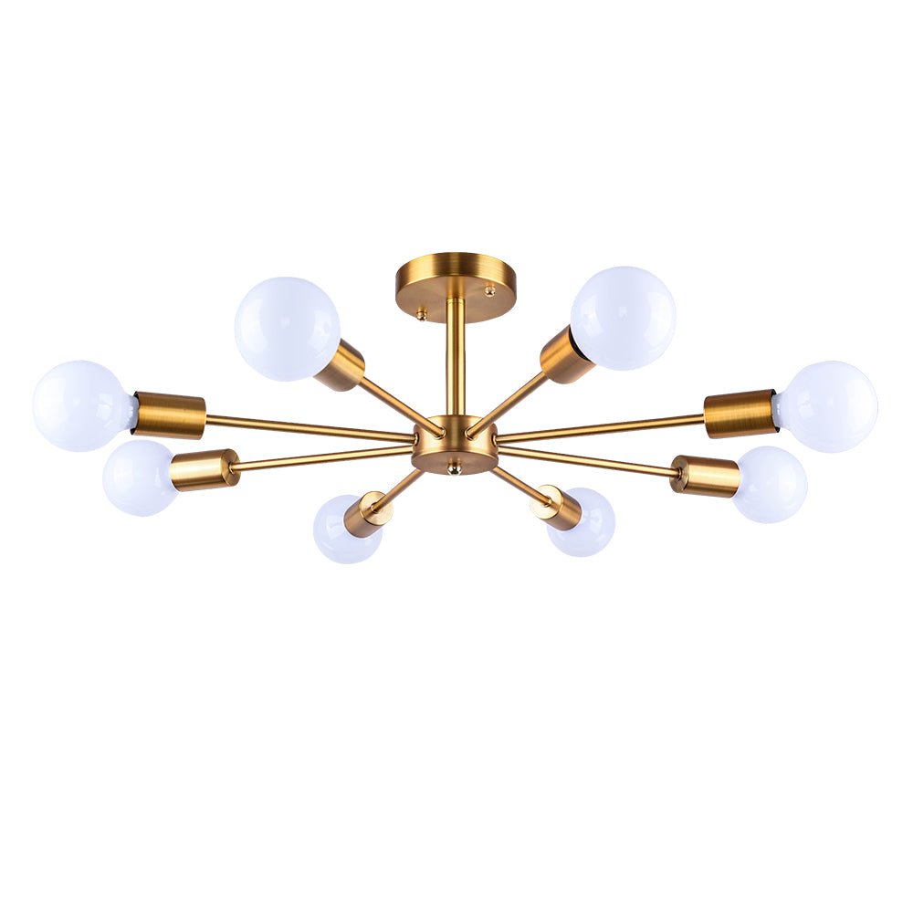 Modern Semi-Flush Mount Crystal Chandelier