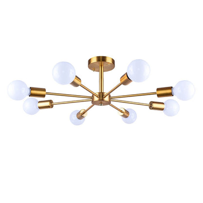 Modern Semi-Flush Mount Crystal Chandelier