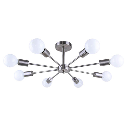 Modern Semi-Flush Mount Crystal Chandelier