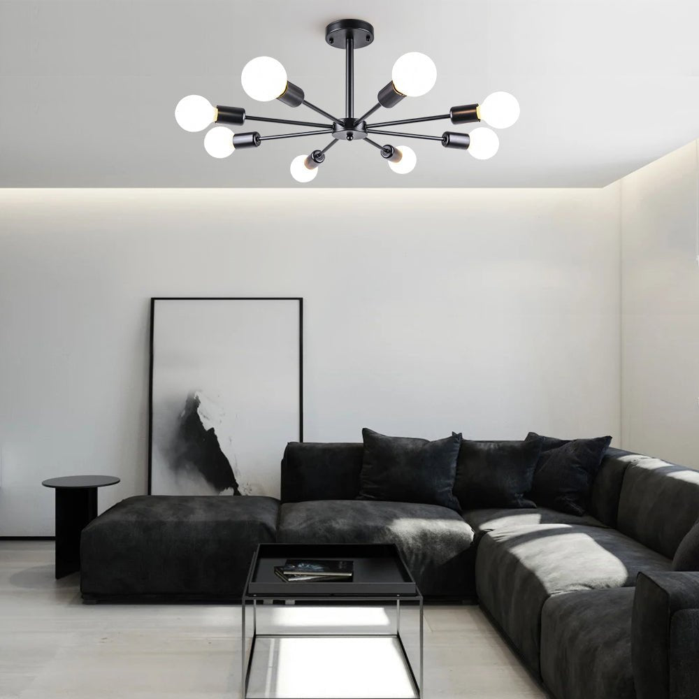 Modern Semi-Flush Mount Crystal Chandelier - Yeezlab