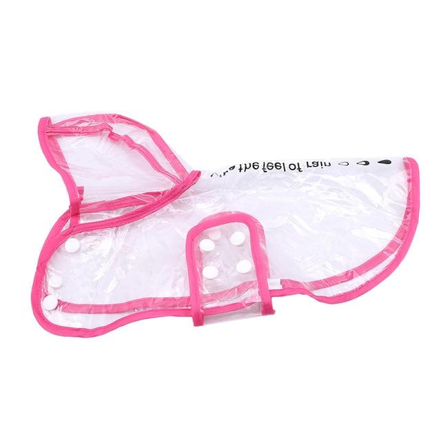 Clear waterproof pet rain jacket