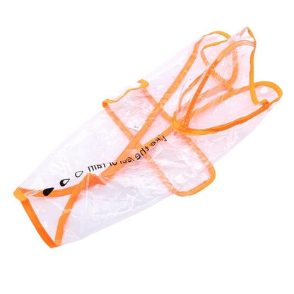 Clear waterproof pet rain jacket