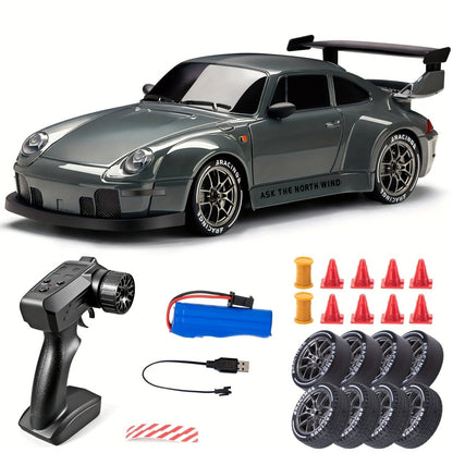 Fast 1:24 Scale 4WD RC Drift Car with LED Lights