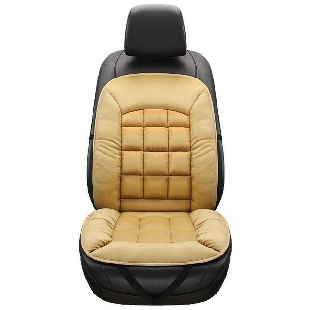 Soft plush car seat cushion for comfortable driving