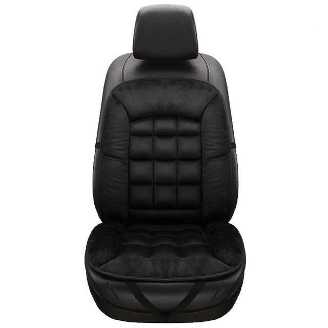 Soft plush car seat cushion for comfortable driving