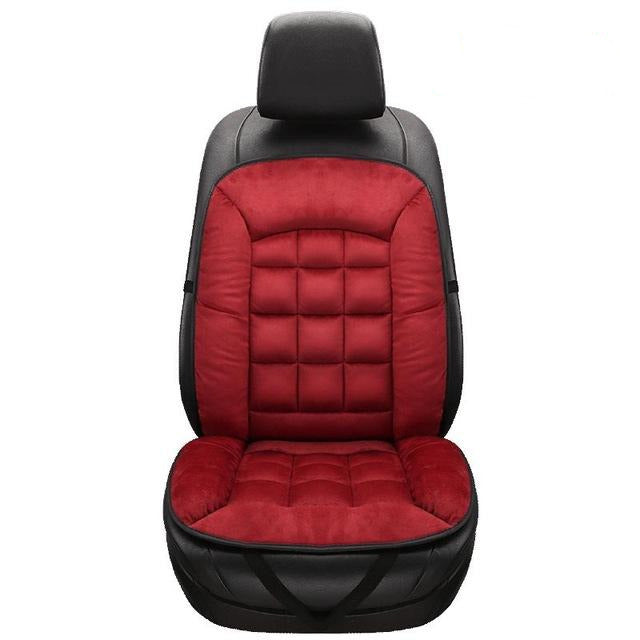 Soft plush car seat cushion for comfortable driving