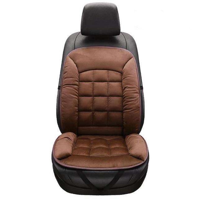 Soft plush car seat cushion for comfortable driving