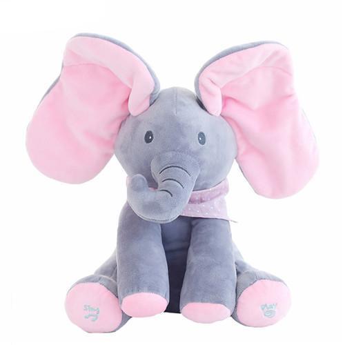 Fun Musical Peek A Boo Elephant Plush Toy