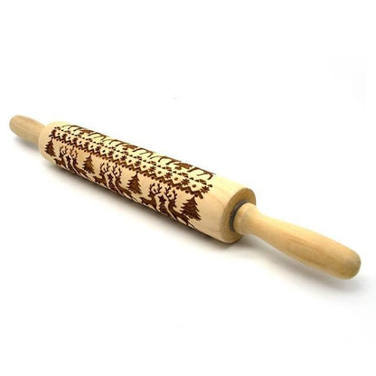 Top Christmas Reindeer Cookie Rolling Pin for Baking