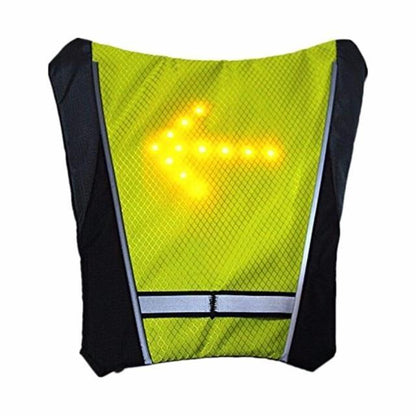 Visible LED Safety Vest for Cyclists Waterproof Reflective Jacket - Yeezlab