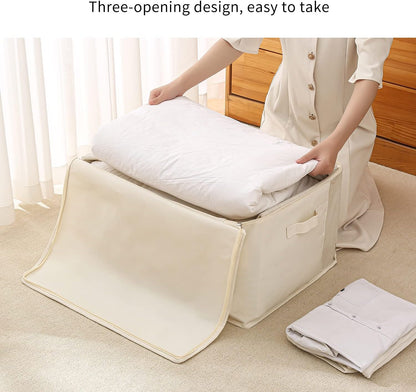 Portable Closet Storage Bag Set with Handles & Zipper