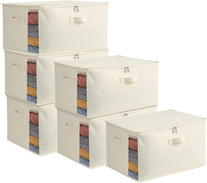 Portable Closet Storage Bag Set with Handles & Zipper