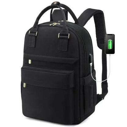 Waterproof Laptop Backpack with USB Charger - Women's 17 Inch Commuter Bag