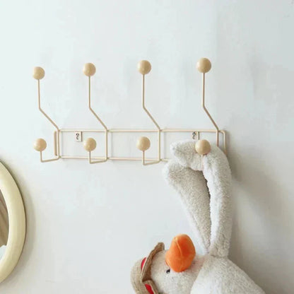 Rustic Metal Coat Rack Hooks - Traditional Closet Organizer