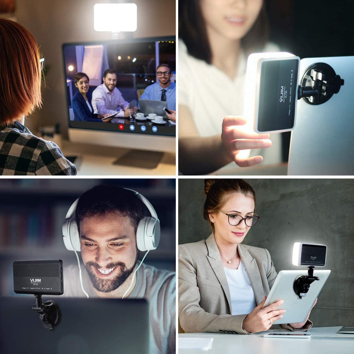 Vlog & Video Conference Lighting Kit - Small Zoom Light for Video Recording/Live Streaming/Remote Working/Distance Learning/Online Meeting/Laptop Video Conferencing and Make up - Yeezlab