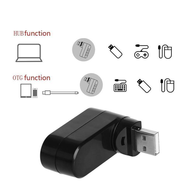 Flexible 180 Degree USB Adapter Hub
