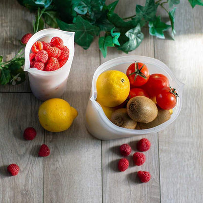 Reusable Food Grade Silicone Zipper Pouch