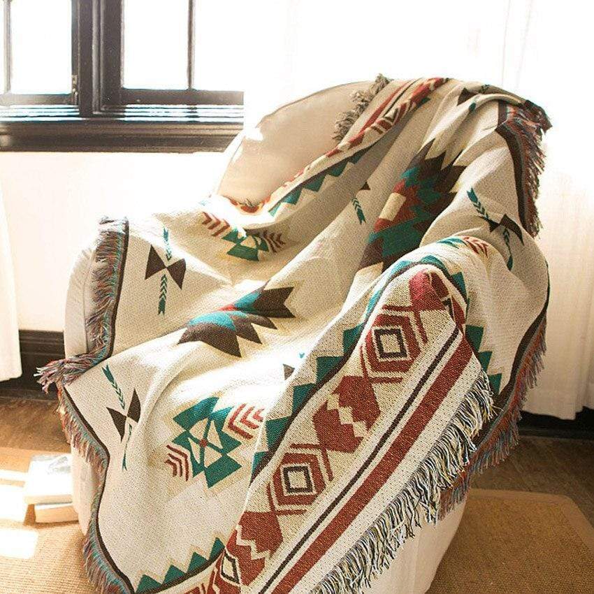 Native American Style Plush Throw Blanket