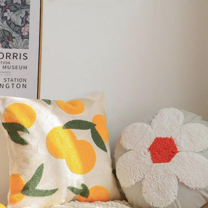 Vibrant Embroidered Accent Pillow