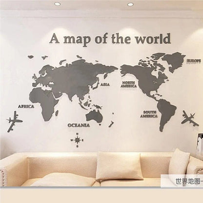 3D Globe Wall Decal Map Sticker