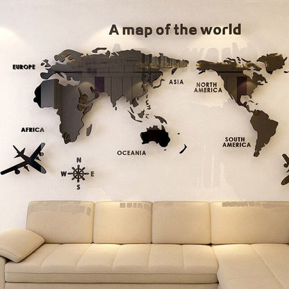 3D Globe Wall Decal Map Sticker