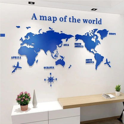 3D Globe Wall Decal Map Sticker