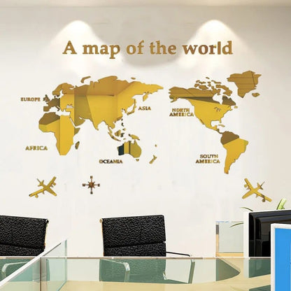 3D Globe Wall Decal Map Sticker