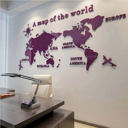 3D Globe Wall Decal Map Sticker