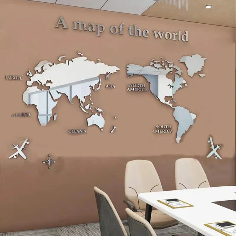 3D Globe Wall Decal Map Sticker