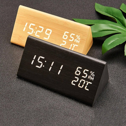 Wooden Digital LED Clock Radio Alarm