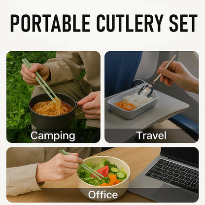 Compact Travel Chopstick Utensil Kit