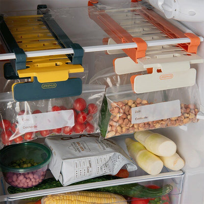 Ziplock Slideout Fridge Organizer - Retractable Fresh-keeping Bag Hanging Storage Rack Zip Fresh Holder - Yeezlab