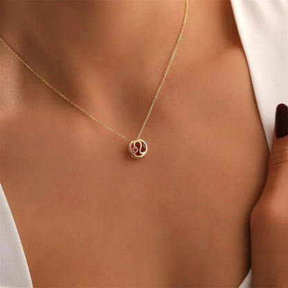 Crystal Zodiac Sign Pendant Necklace